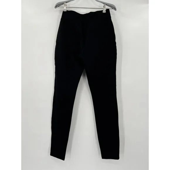 Quince Women's Black Ultra-Stretch Ponte Pants Skinny Leg sz S Petite 24" Career - Picture 7 of 8